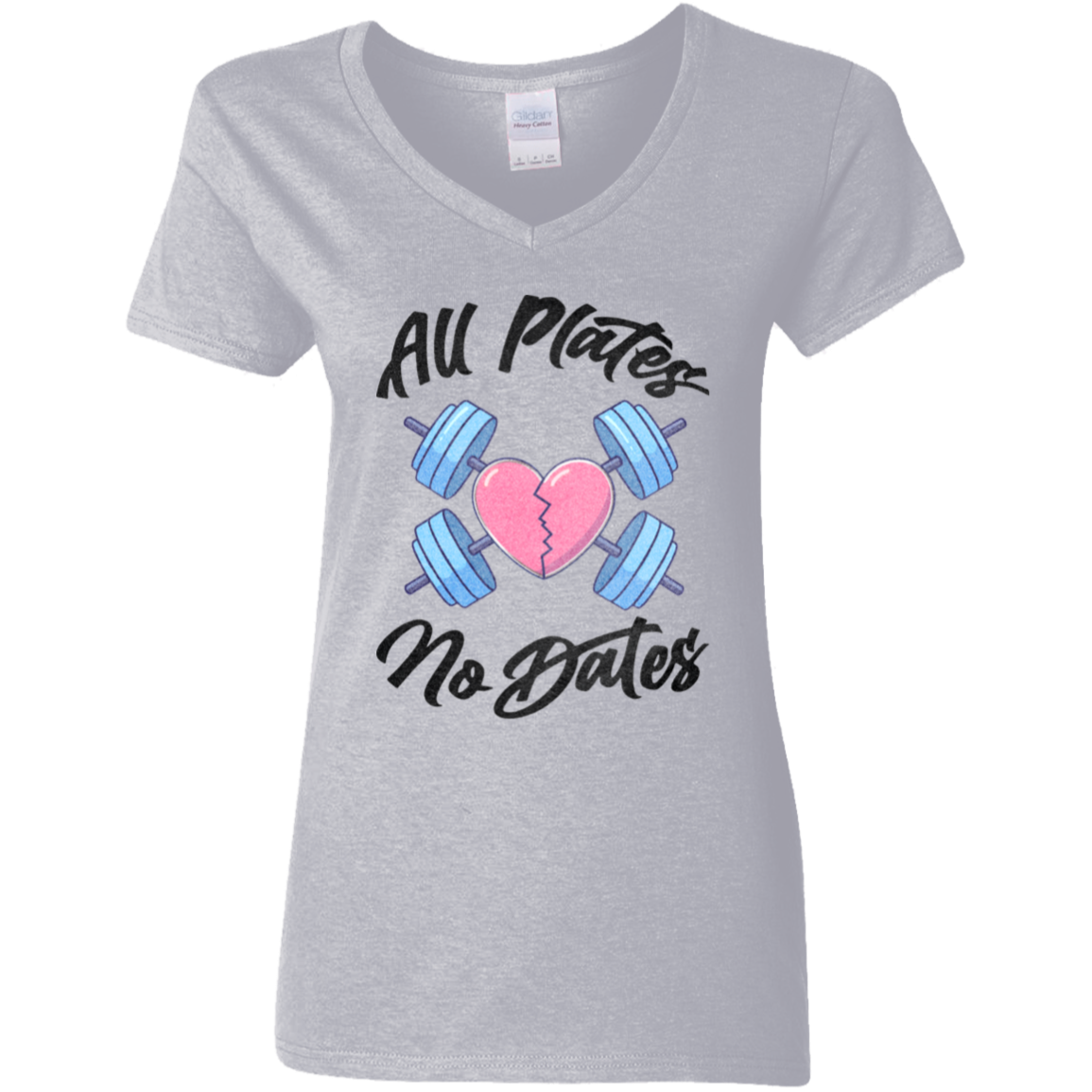 ALL PLATES NO DATES Womens' Fitted T-Shirt