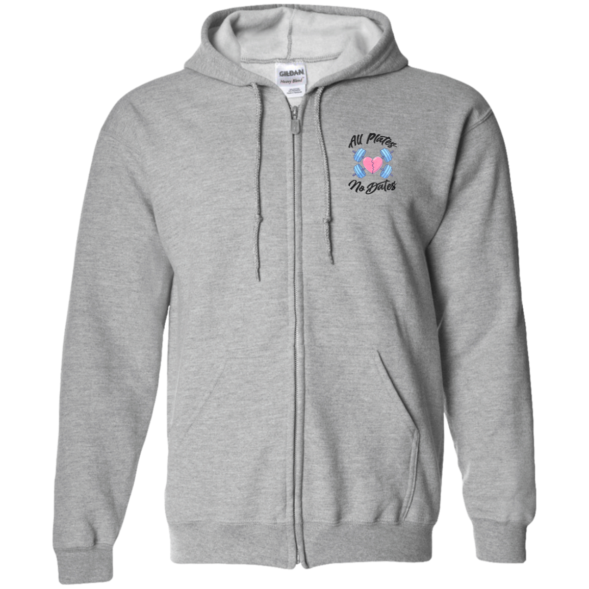 ALL PLATES NO DATES 2-Sided Zip-Up Hoodie