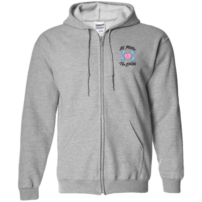 ALL PLATES NO DATES 2-Sided Zip-Up Hoodie