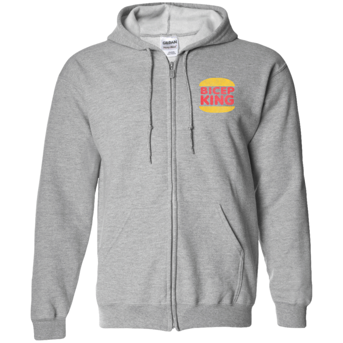 BICEP KING 2-Sided Zip-Up Hoodie