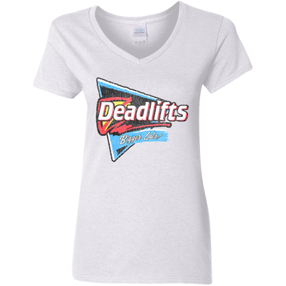 DEADLIFTS: BIGGER LATS! Womens' Fitted T-Shirt