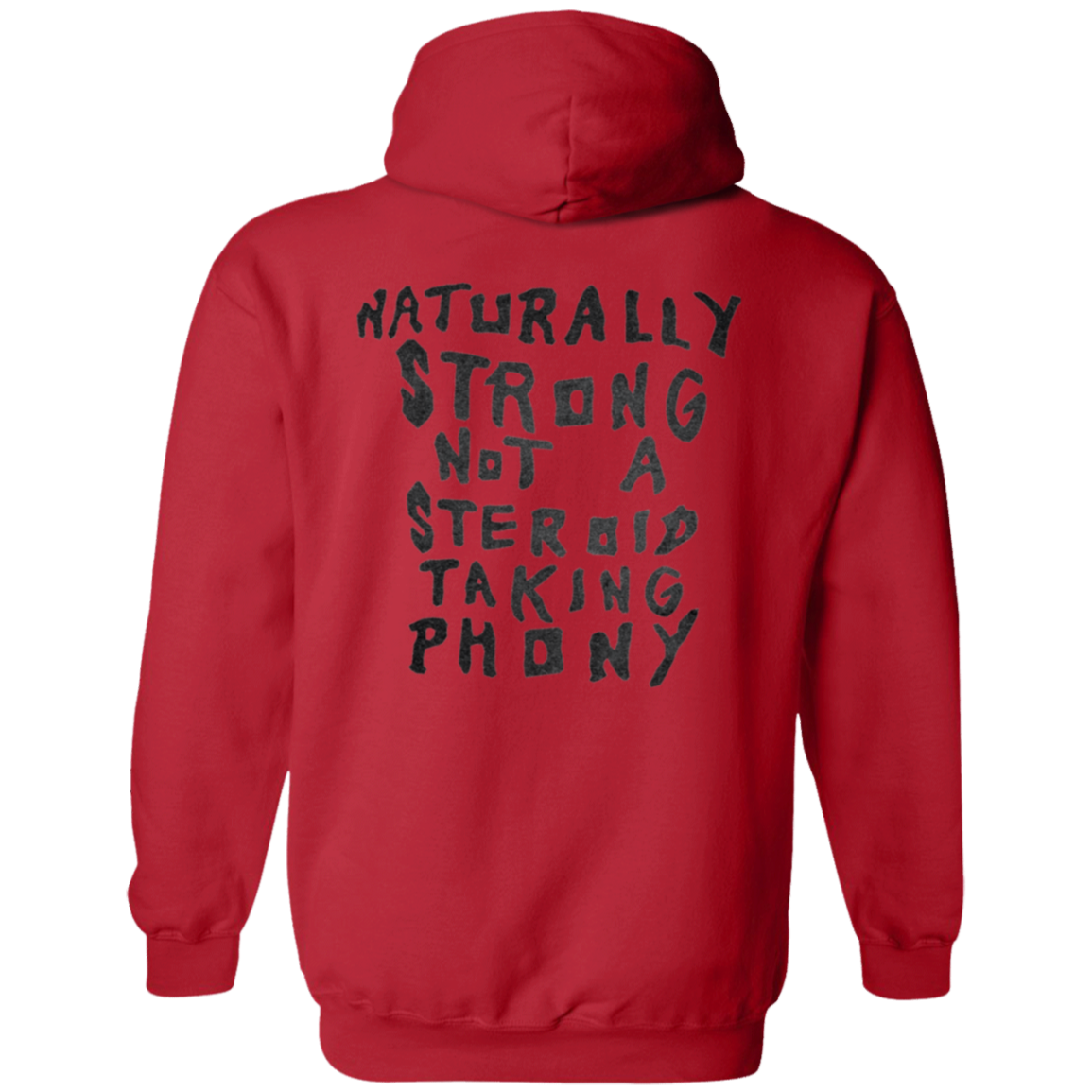 NATURALLY STRONG Single-Sided Zip-Up Hoodie