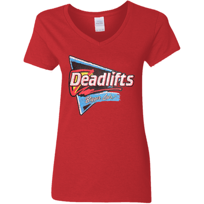 DEADLIFTS: BIGGER LATS! Womens' Fitted T-Shirt