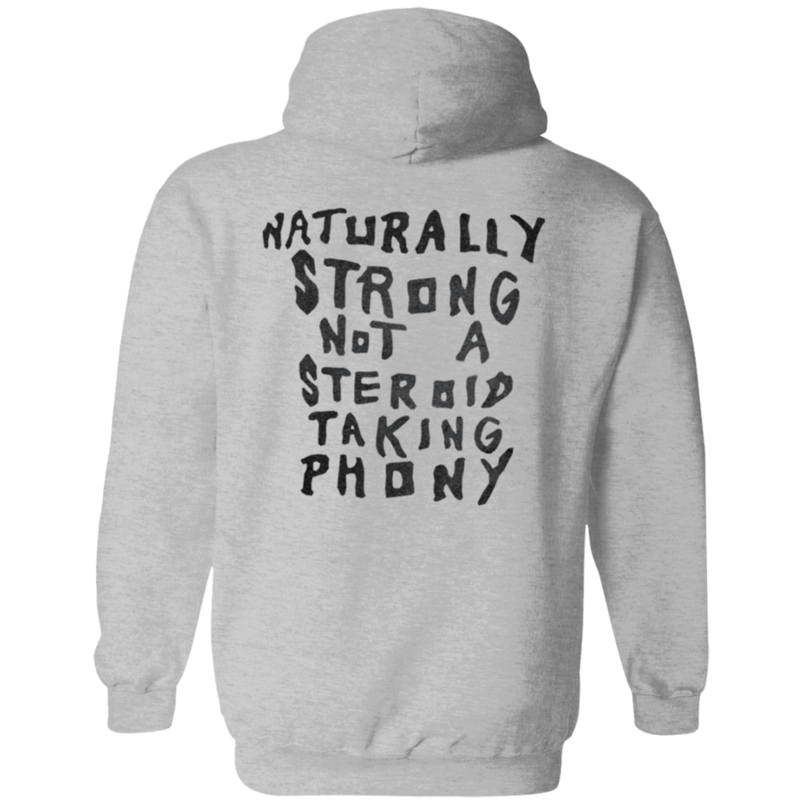 NATURALLY STRONG Single-Sided Zip-Up Hoodie