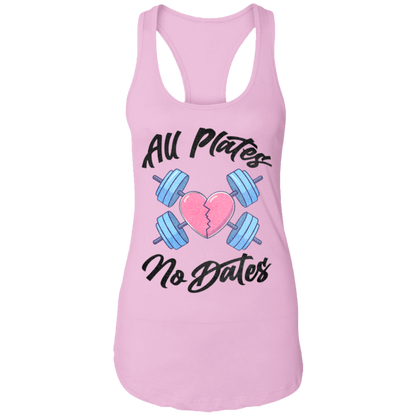 ALL PLATES NO DATES Womens' Racerback Tank