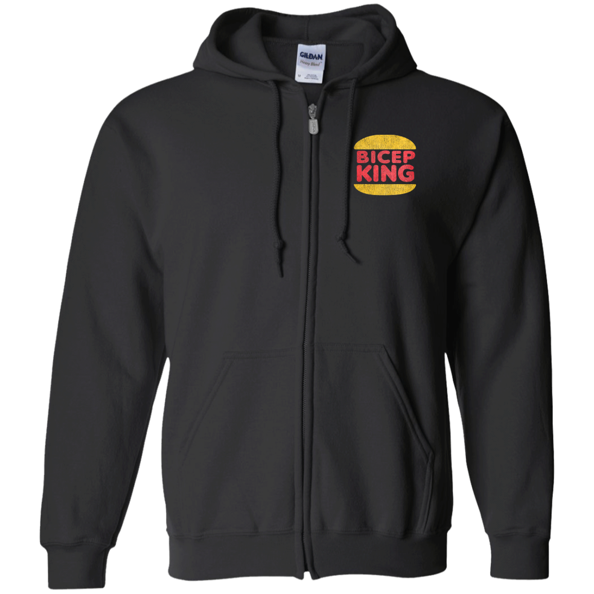 BICEP KING 2-Sided Zip-Up Hoodie