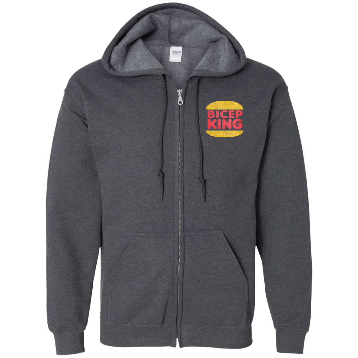 BICEP KING 2-Sided Zip-Up Hoodie