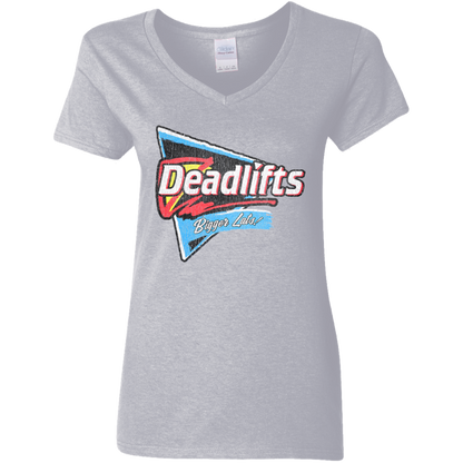 DEADLIFTS: BIGGER LATS! Womens' Fitted T-Shirt