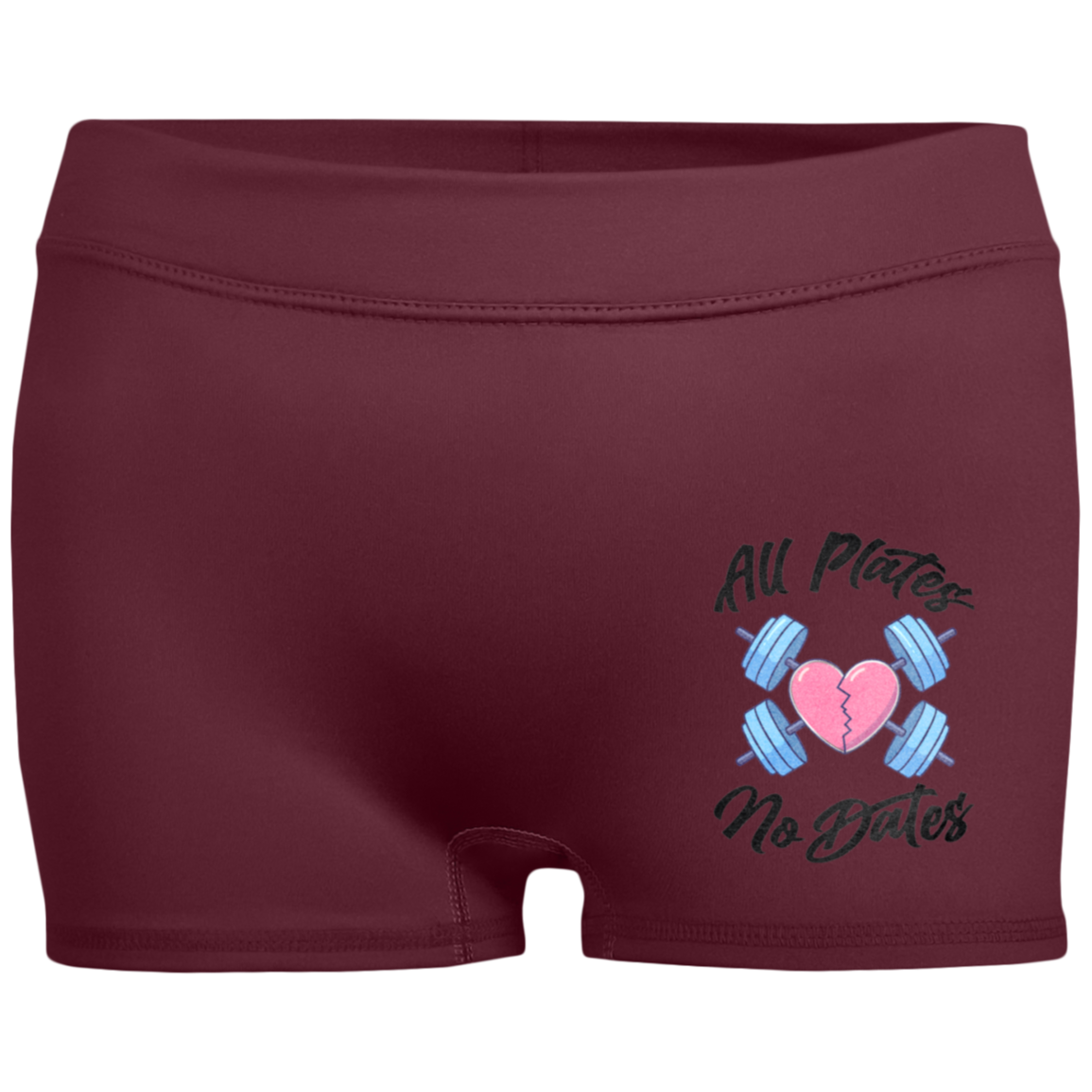 ALL PLATES NO DATES Womens' Fitted 2.5" Inseam Shorts